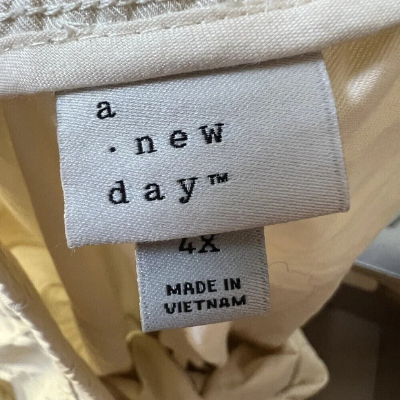 Womens High-Rise Ankle Jogger Pants Cream NWT Sz 4X by A New Day Target Pull-On - Picture 3 of 10